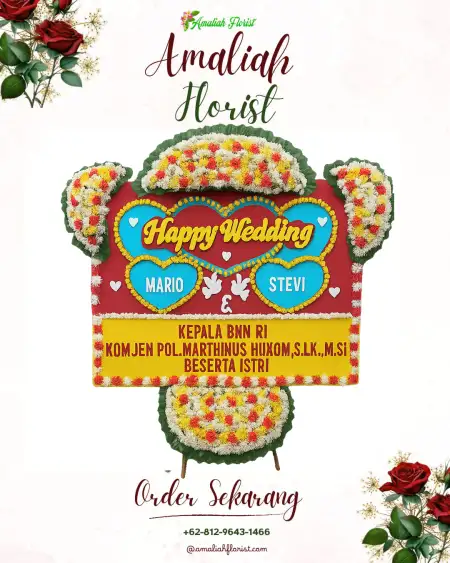 Papan Bunga Pernikahan Way Gelang